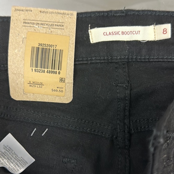 Woman’s Levi’s Black Classic Bootcut Jean Size 8, W 29,L32 - Picture 6 of 12